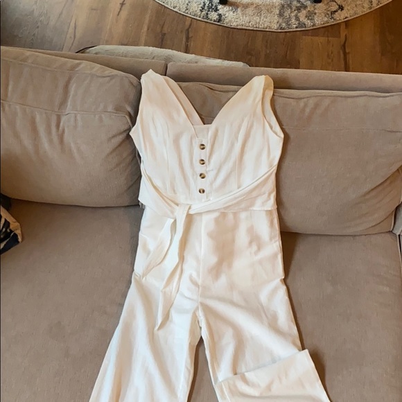 Merci Cream color jumpsuit worn once - Picture 1 of 2